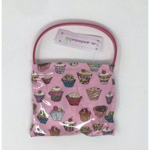 M Andonia Little Girls Mini Flat Tote Purse with Cupcake Dessert Print NEW